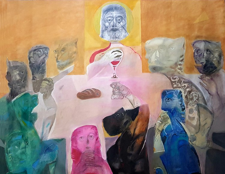 Last Supper painting by Edward Shahda