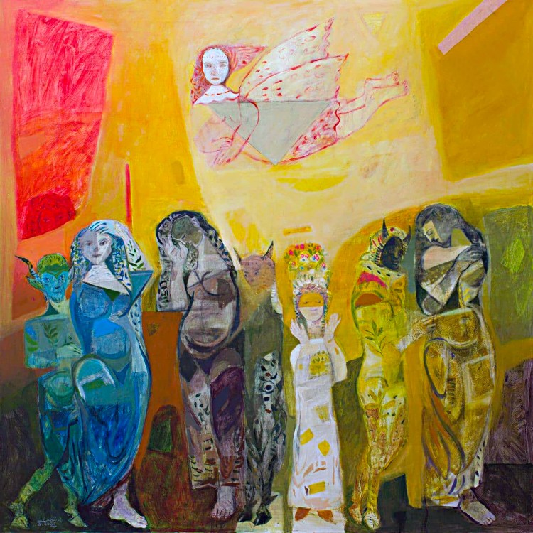 Women of the city painting by edward shahda