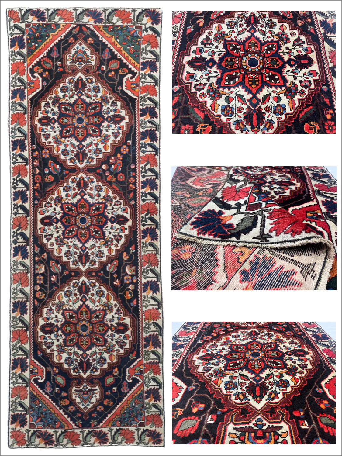 Antique Persian Bakhtiari Runner at khawam gallery